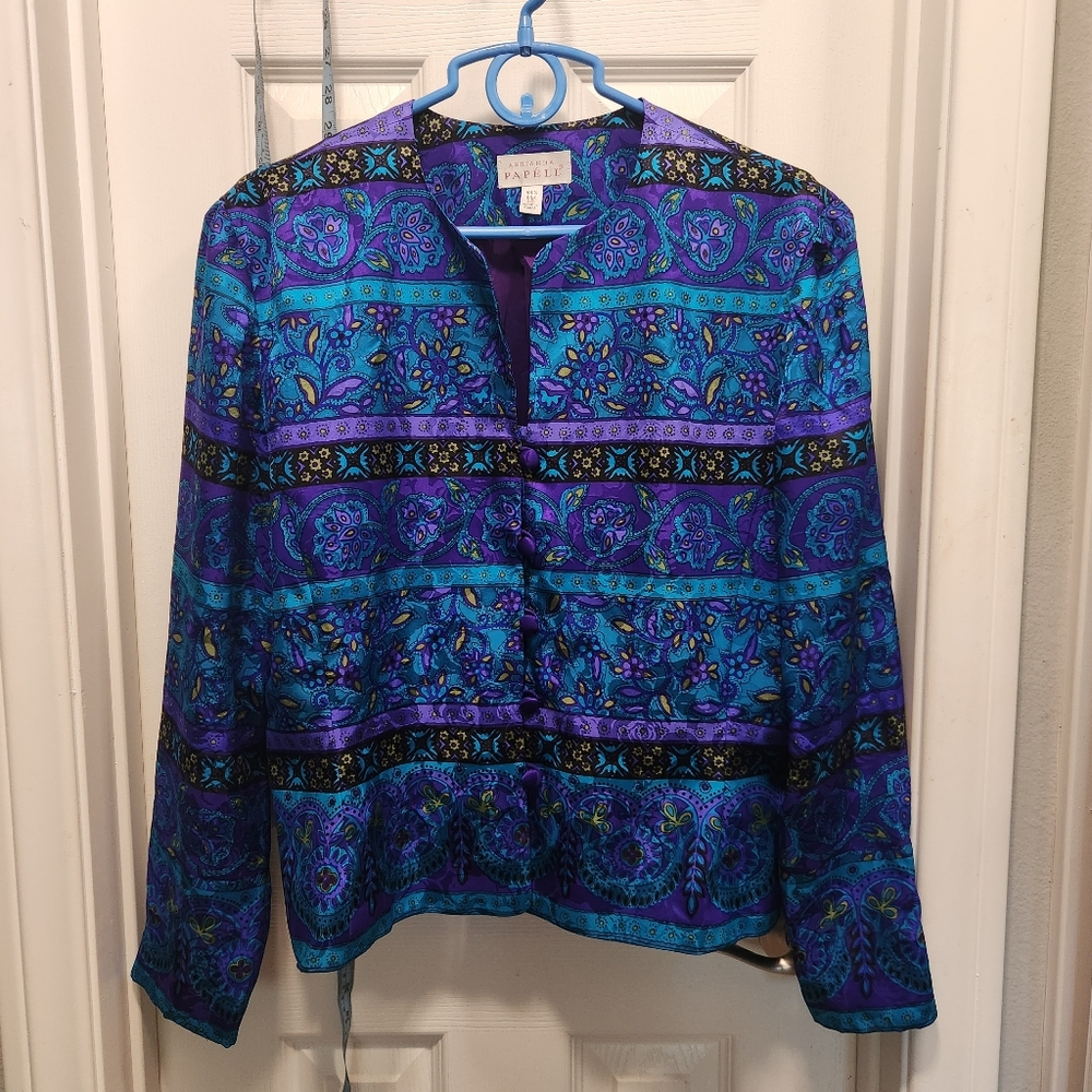 Adrianna papell vintage silk top size 16